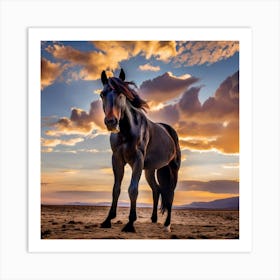 Sunset Horse 1 Art Print