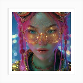 Cyborg Girl 1 Art Print