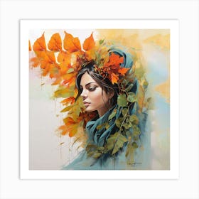 Autumn Woman Art Print