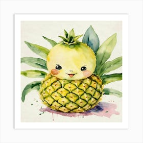 Pineapple Kawaii Art Print