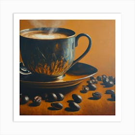 Coffee And Beans Art Print