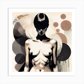 Frontal Nude Woman Art Print