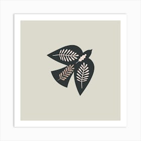 Dove With Leaves Art Print