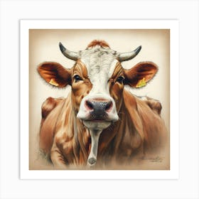 Cow Portrait 7 Art Print