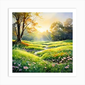 Of A Flower Field Art Print