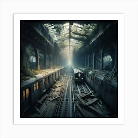 Abandoned Train Station 1 Art Print