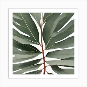 A Mesmerizing Eucalyptus Leaf Abstract Art Print