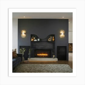 Fireplace Mantel Art Print