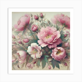 Pink Peonies 3 Art Print