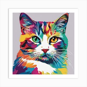 Colorful Cat 1 Art Print