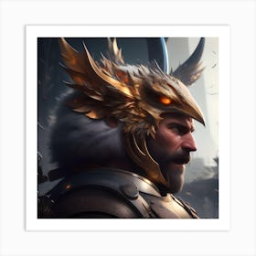 Portrait Of A Warrior Art Print