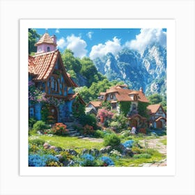 Fairy Village 1 Art Print