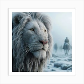 Lion In Winter Art Print