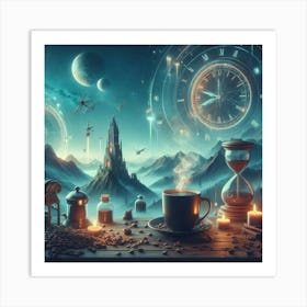 Coffee And Clocks 1 Art Print