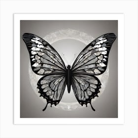 Butterfly In A Circle Art Print