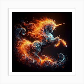 Unicorn Fire Art Print