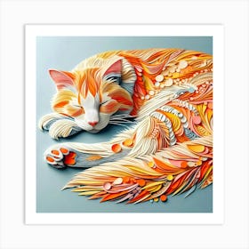 Feline Cat Creative Artwork Illustration 38 Art Print