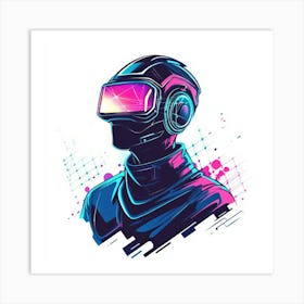 Vr Headset.Generated AI. Wall Art Print 14 Art Print