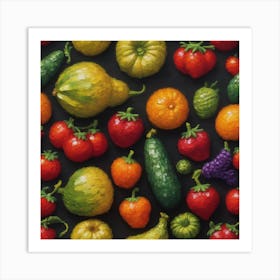 Fruits And Vegetables Art Print