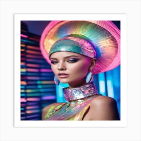 Neon - Fashion Model Art Print