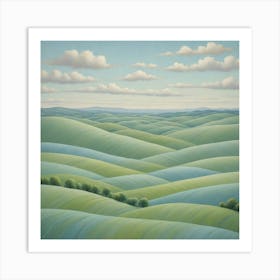 'The Rolling Hills' Art Print