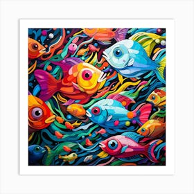 Colorful Fishes 1 Art Print