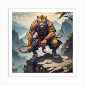 Master Samurai Tiger Art Print