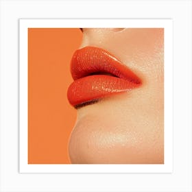 Close Up Of A Woman'S Lips Art Print