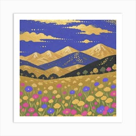 Flowers In The Mountains Art Print