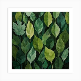 Green Leaves 6 Art Print