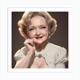 Betty White Radiant Art Print