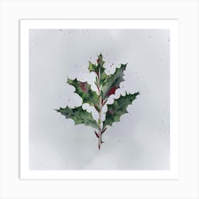 Holly Leaf Art Print