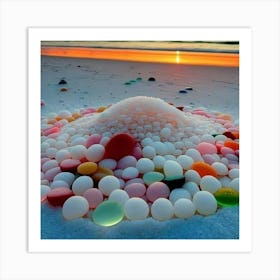 Jellybeans On The Beach Art Print
