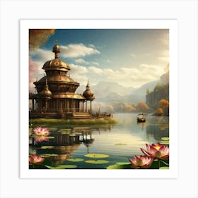 Lotus Pond Art Print