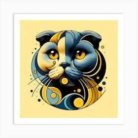 Scottish Fold Cat 02 Art Print