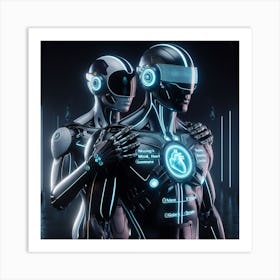 Two Robots 6 Art Print