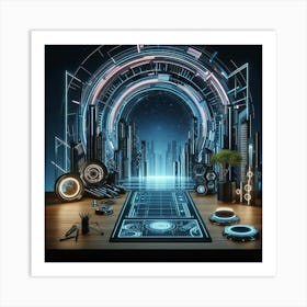 Futuristic Space Art Print