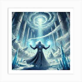 Elder Glacius Ice Magic Master Enhanced Art Print