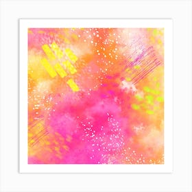 Abstract Explosion 1 Square Art Print