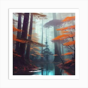 Forest In The Fog 2 Art Print