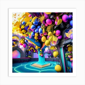 'The Room With Balloons' Art Print