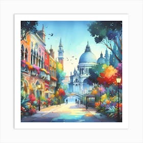 Venice Street 1 Art Print