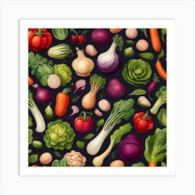 Vegetables pattern 1 Art Print