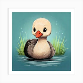 Duck In Water 3 Art Print