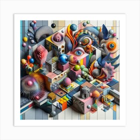 Beyond Dimensions: A Journey into the Infinite Art Print