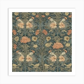 William Morris inspired wallpaper design 3 Art Print