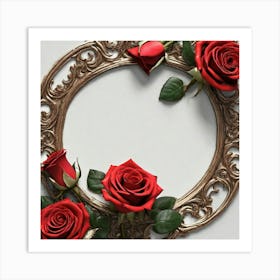 Frame With Roses 26 Art Print