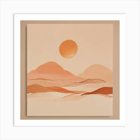 Sunset In The Desert 29 Art Print