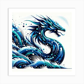 Blue Dragon Art Print