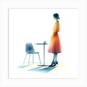 Silhouette Of A Woman 3 Art Print